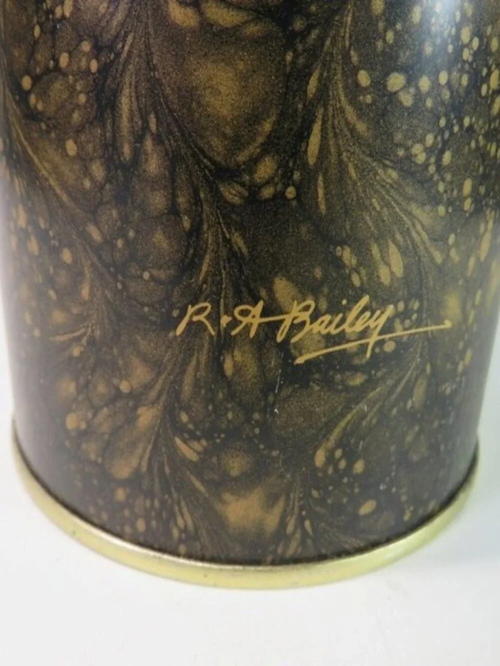 Bailey's Irish Milk Can Chun metal tin Farmhouse Warm Gold & Brown Cow Milk Jug